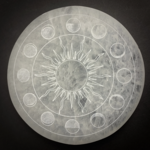 Village - Charleston Moon Phase Selenite Round Plate | 150mm | Morocco