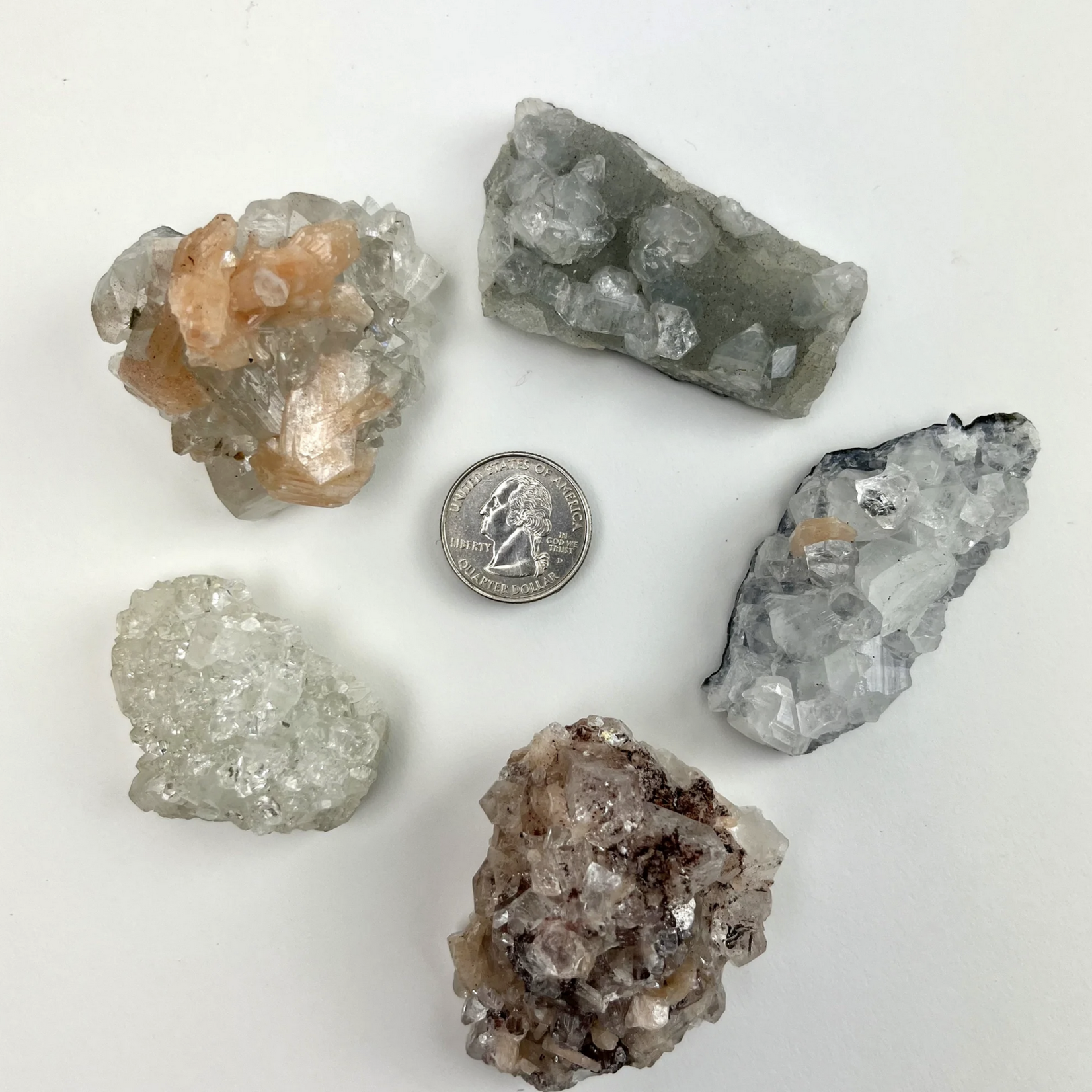Elite Exports Apophyllite | Assorted |  Clusters | 60-100mm | India