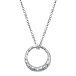 *Crescent Moon Circle Necklace · Sterling Silver