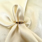 *3-Rose Cut Champagne Diamond · 18K Yellow Gold · 6.5