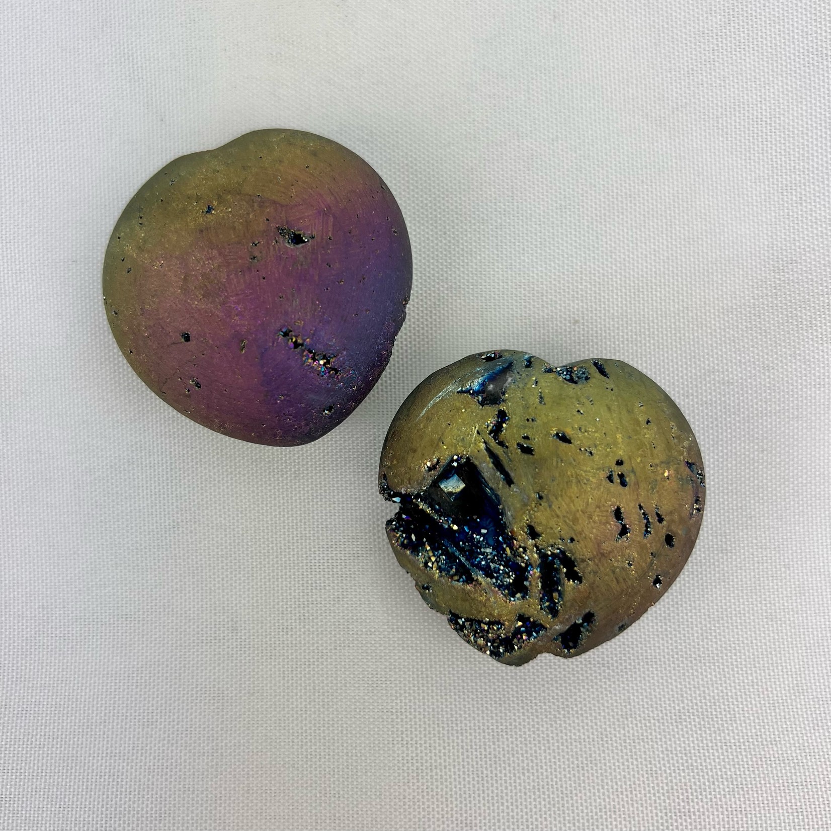 Titanium Aura Quartz Hearts | "2