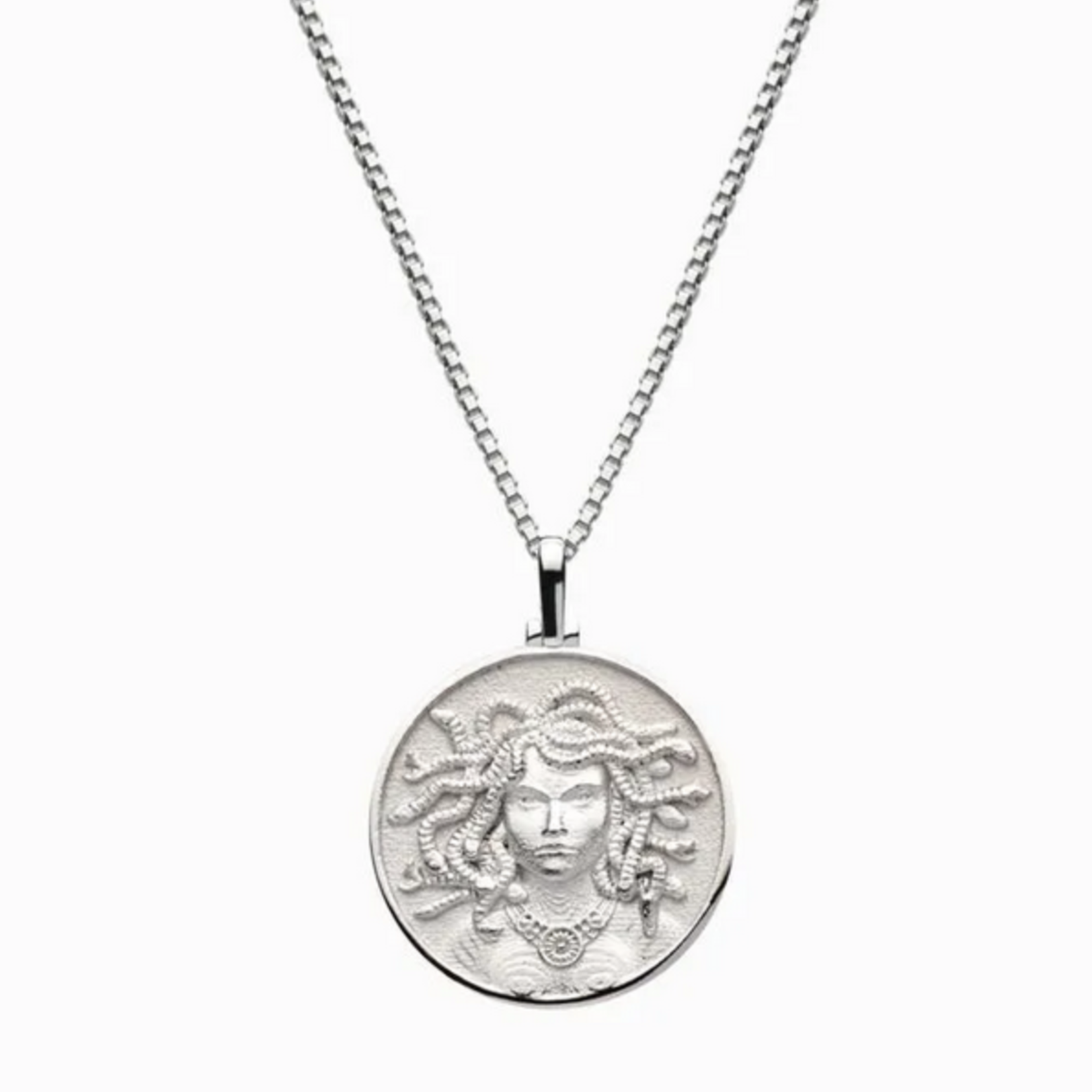Medusa Standard 16-18" Box Chain Necklace · Sterling Silver