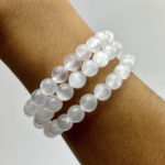 Healing Crystal Bracelet | Selenite | 7-8mm
