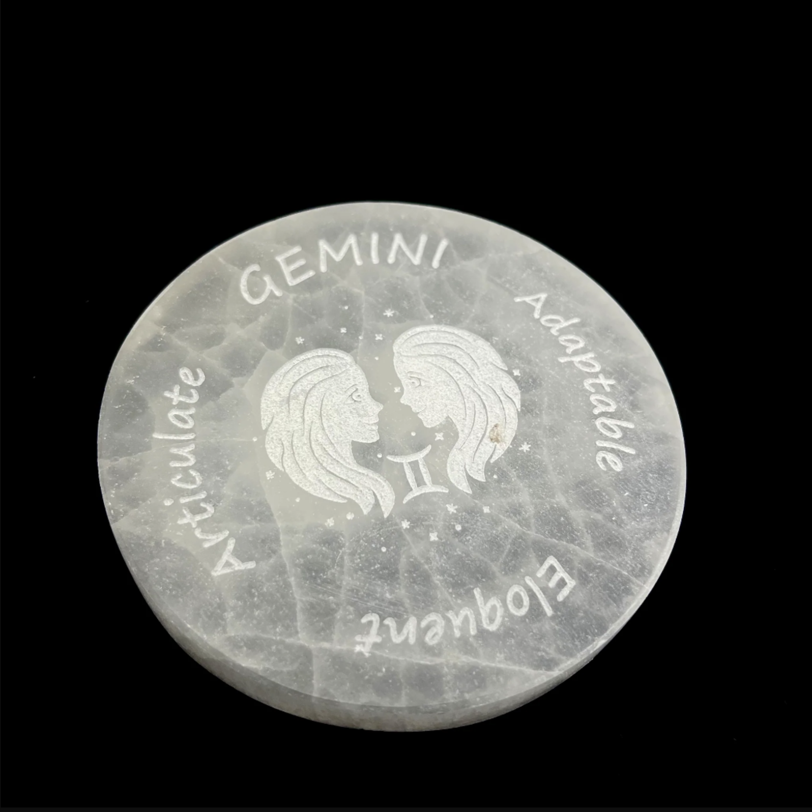 Zodiac Sign | Selenite Disc | 95-100mm |