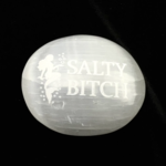 "Salty Bitch" | Selenite Palm Stones