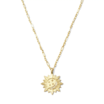 Large Sun Pendant Necklace · Gold