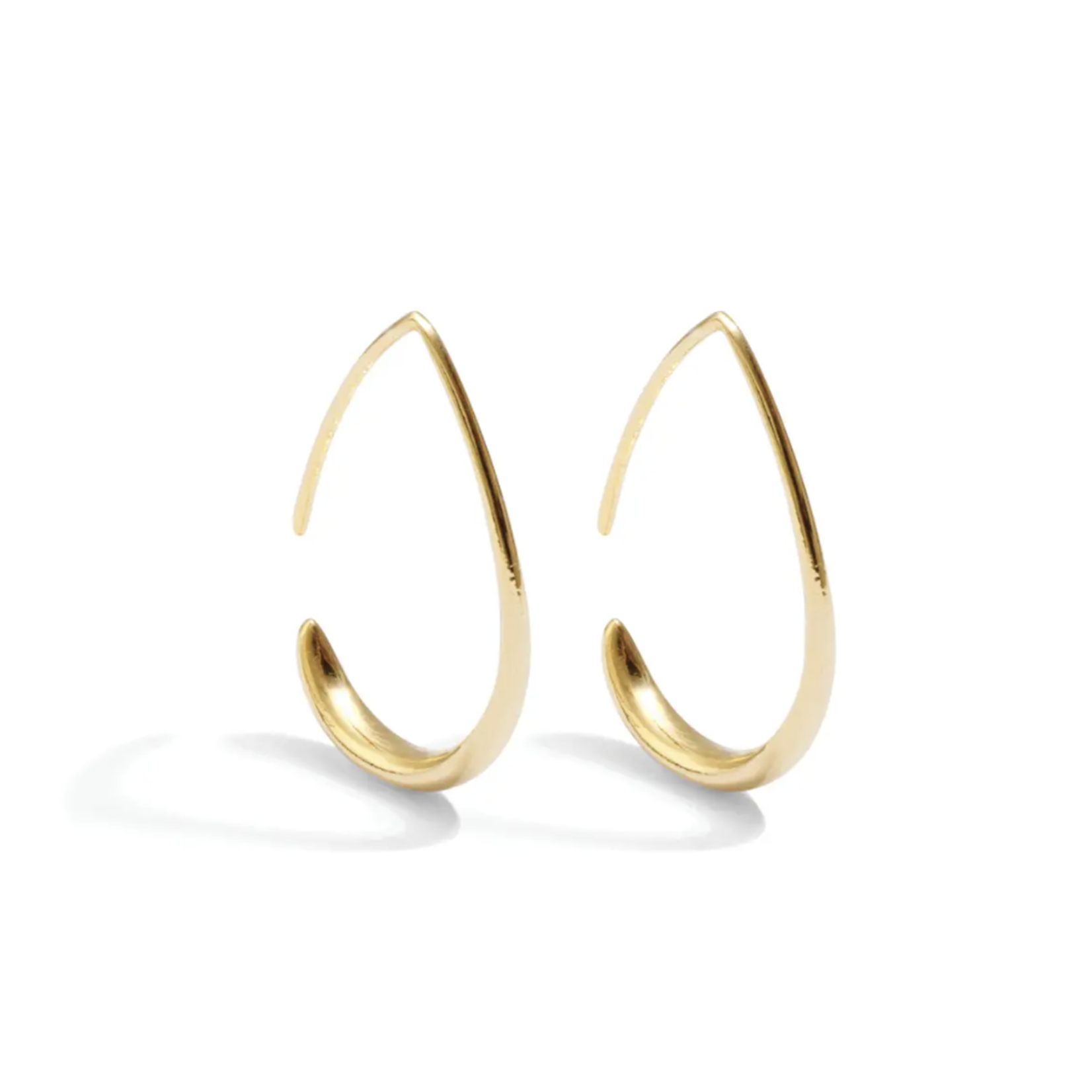 Open Teardrop Hoops ·