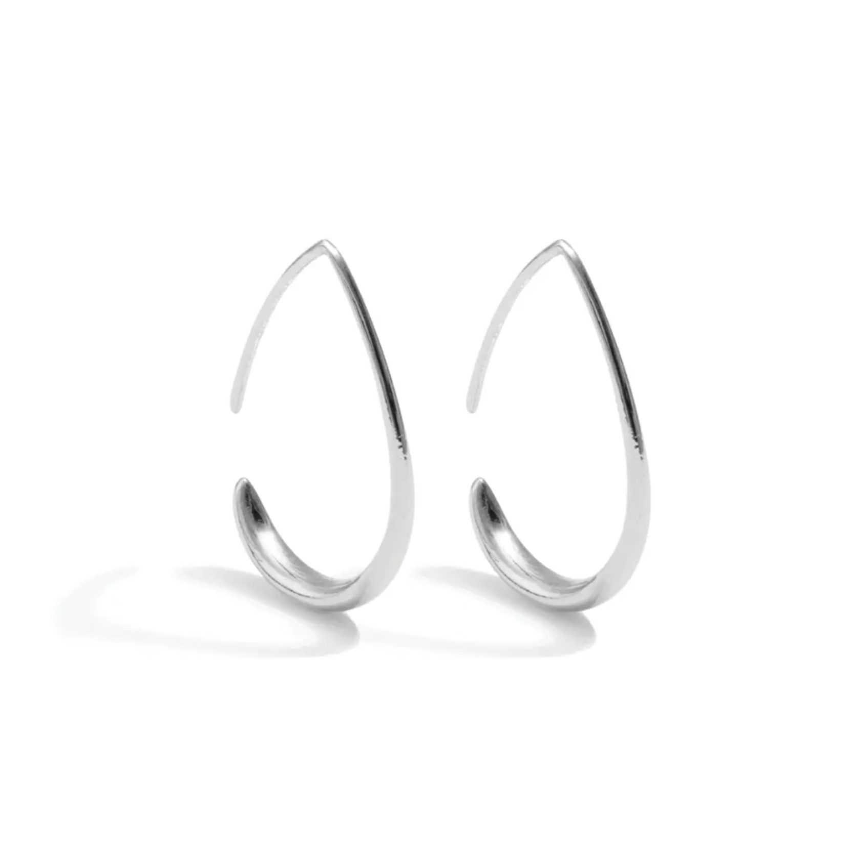 Open Teardrop Hoops ·