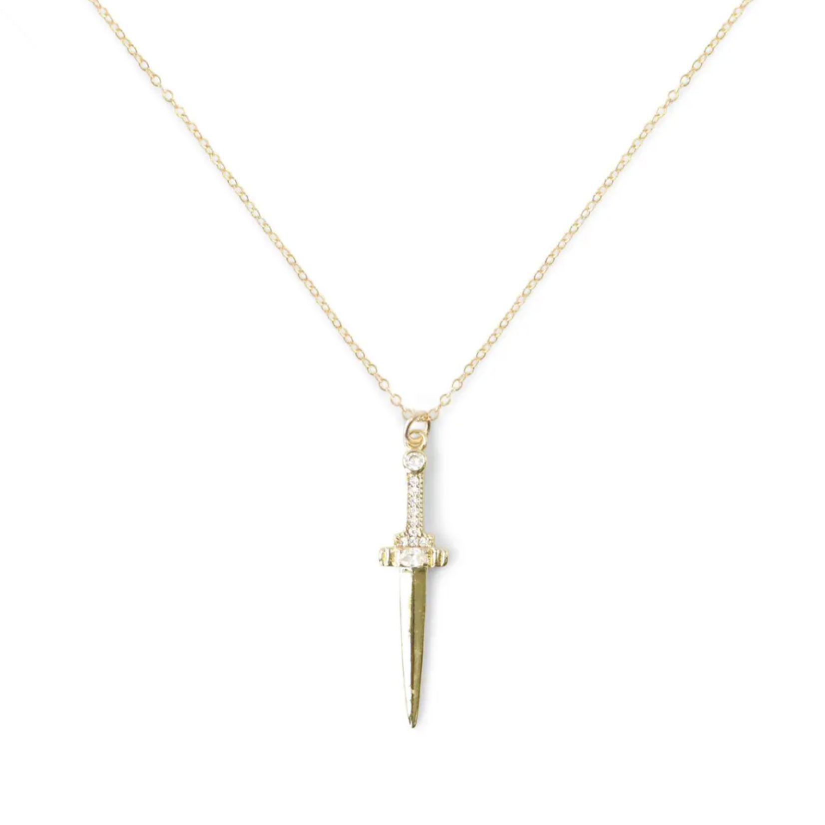 Athame Dagger Charm Necklace · Gold