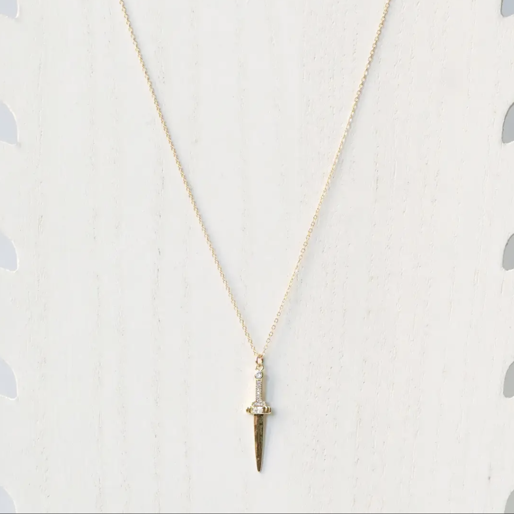 Athame Dagger Charm Necklace · Gold