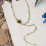*Golden Rose Lariat Necklace · Gold