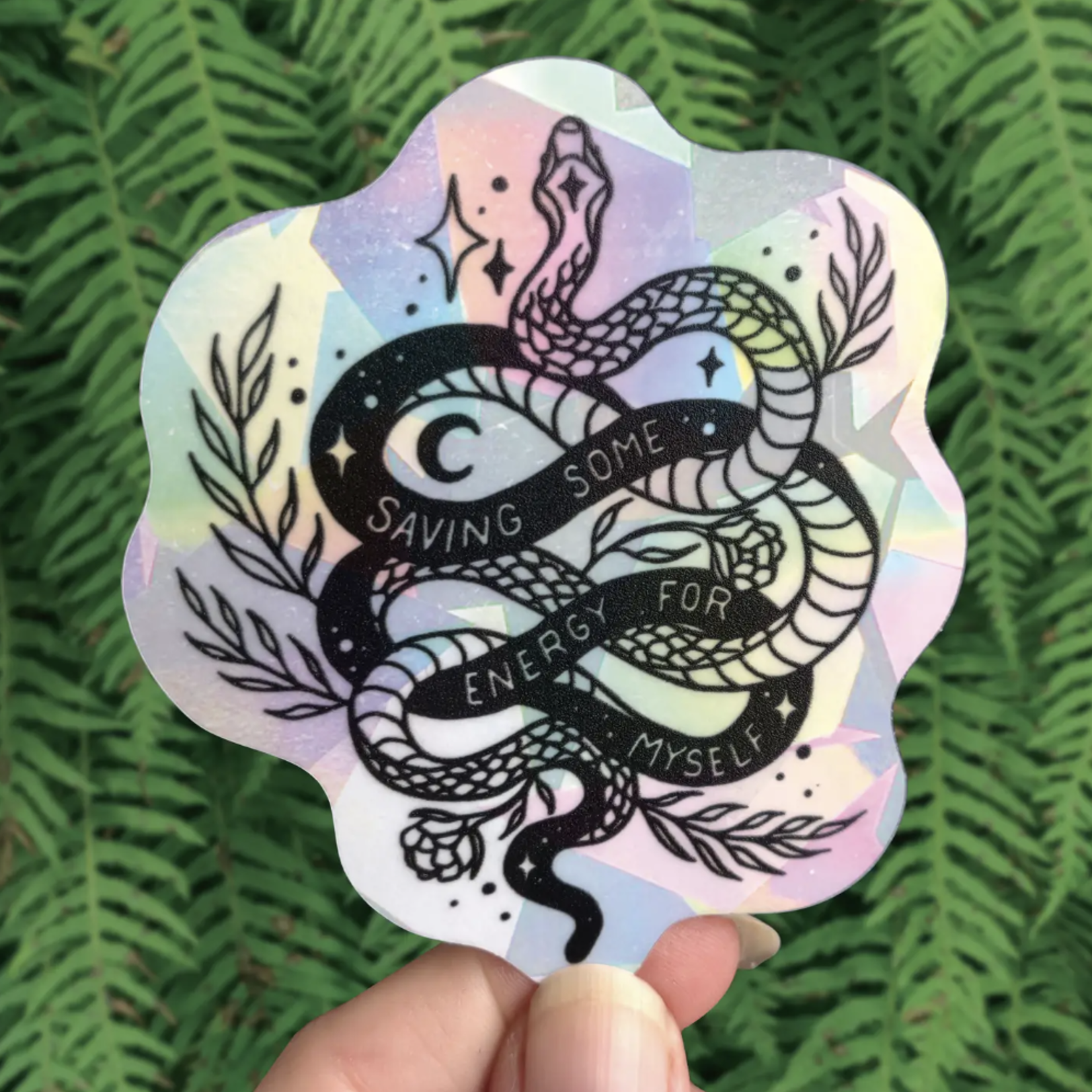 Saving Energy Snake | Suncatcher Sticker