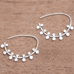 *Circle Arches Half-Hoop Earrings · Silver