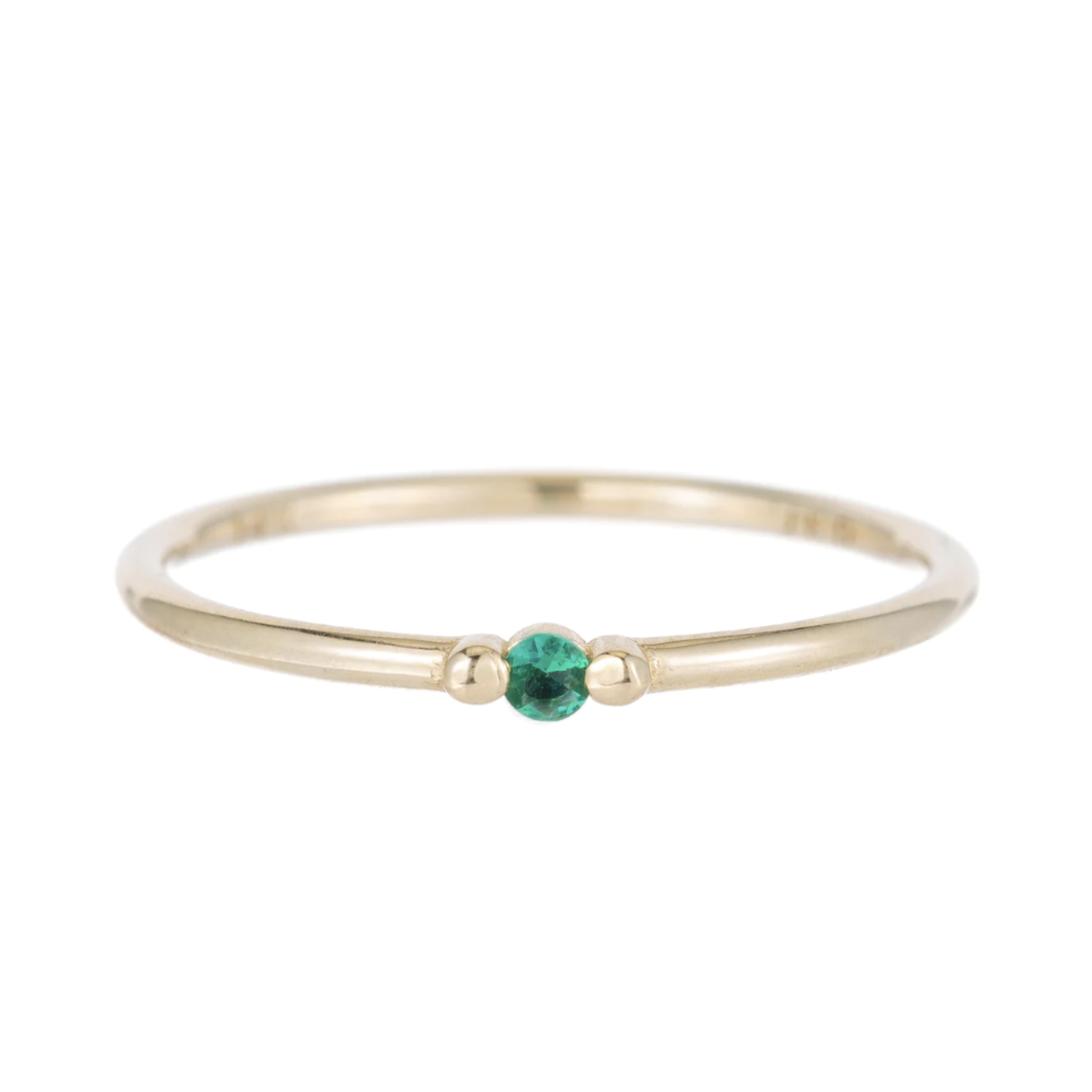 *Emerald Ball Ring · 14K ·
