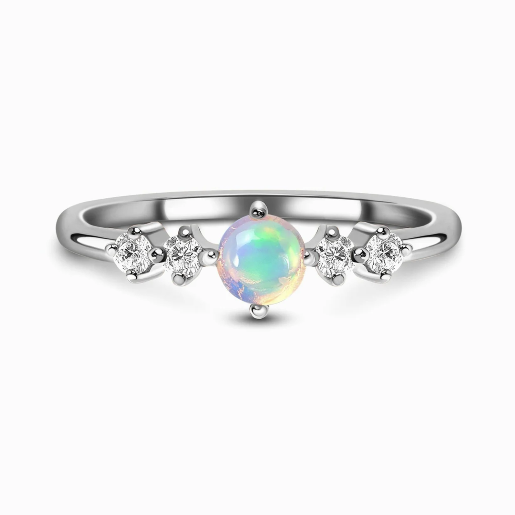 *Loveliness Opal Ring · Sterling Silver · 6