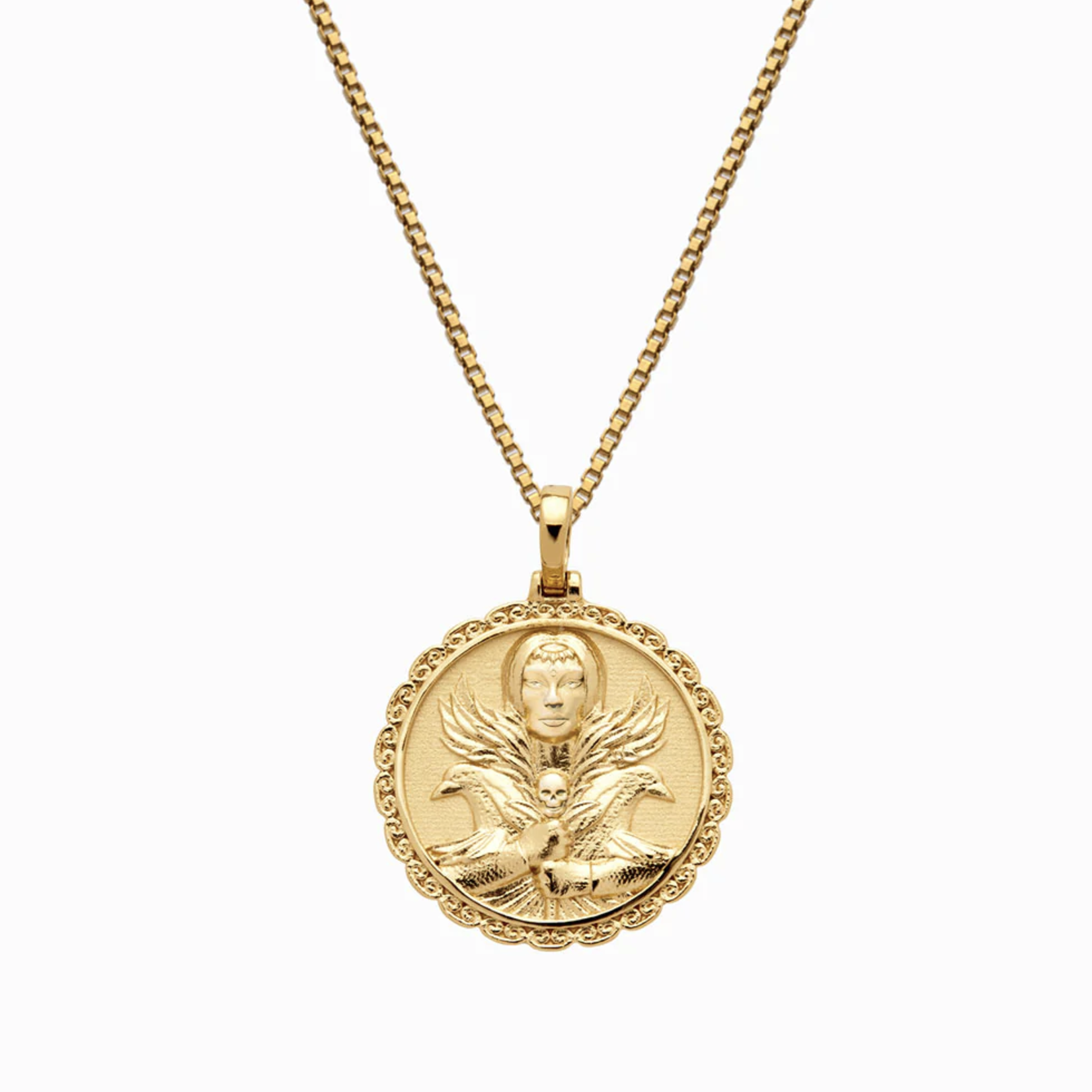 *The Morrigan 16-18" Saturn Chain Necklace · 14K Gold Vermeil