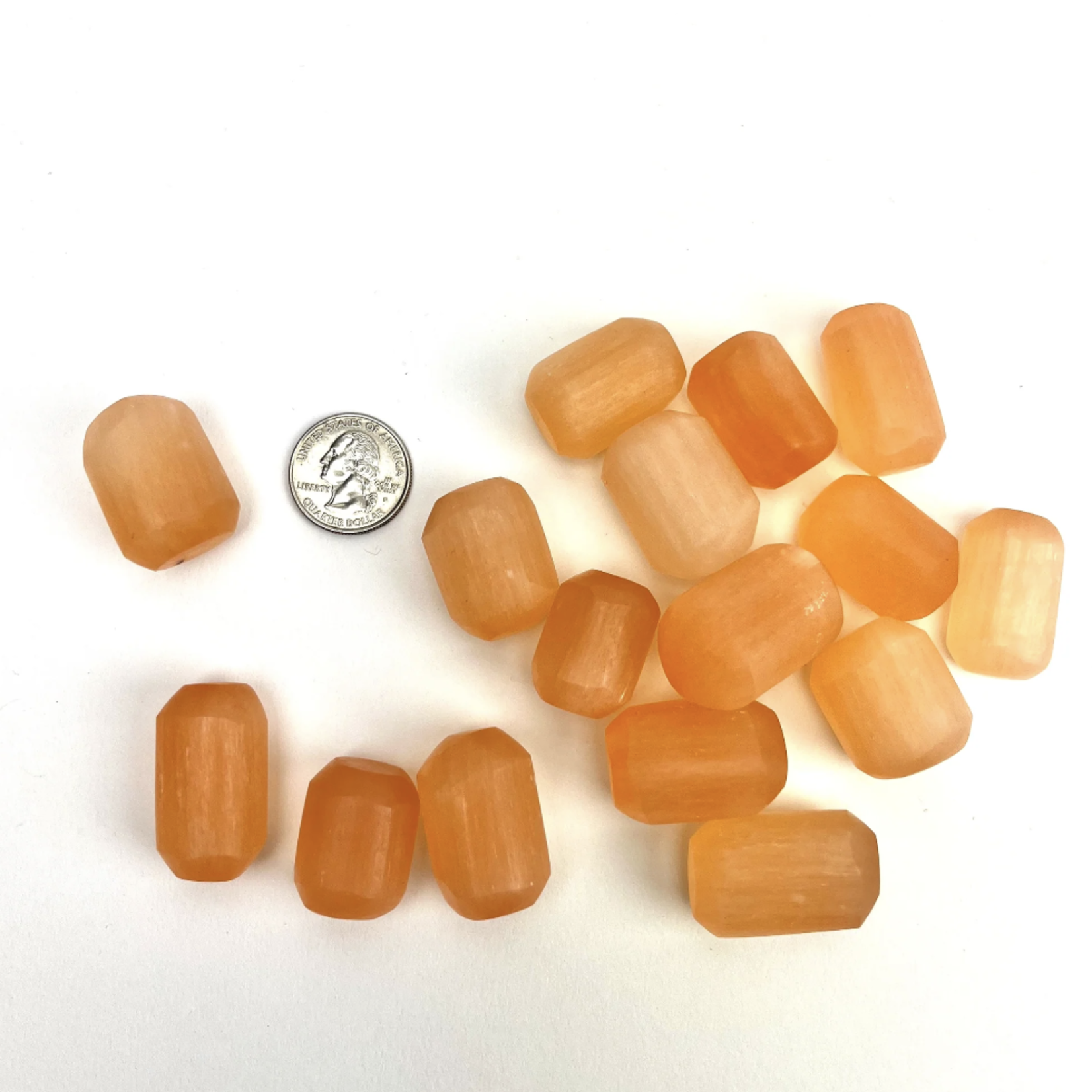 Peach Selenite | Tumbled | 15-30mm | Morocco