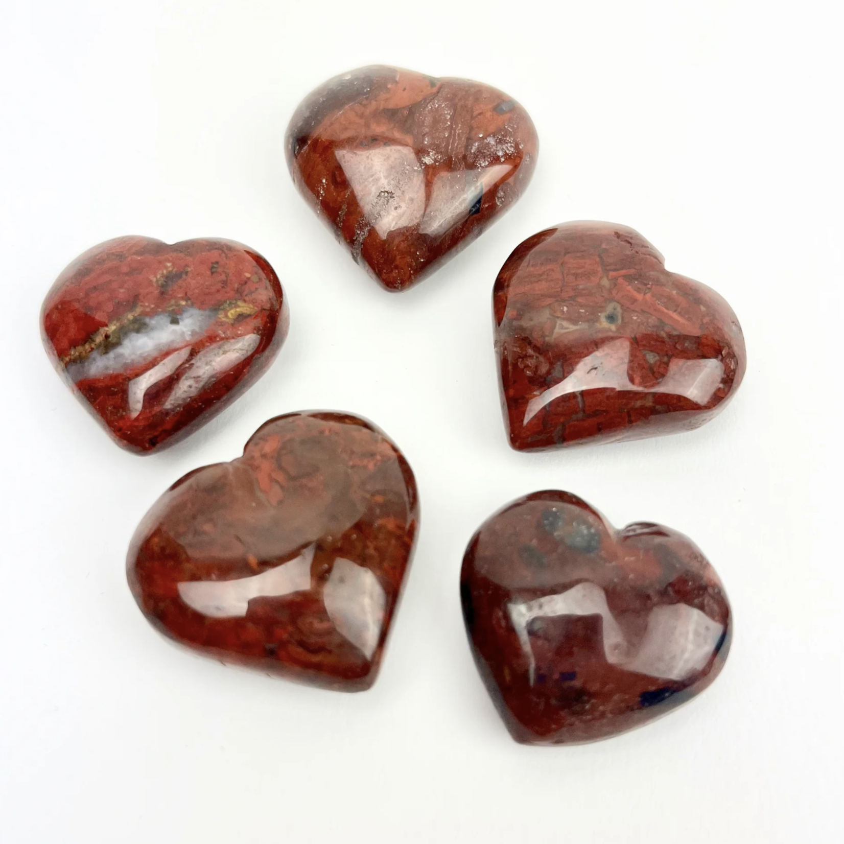 Petrified Wood Hearts