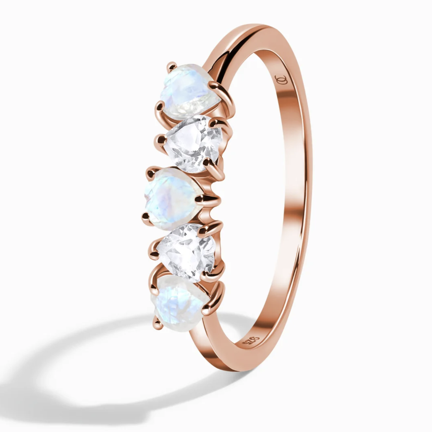 Crush On You Moonstone Ring · Rose Gold · 8