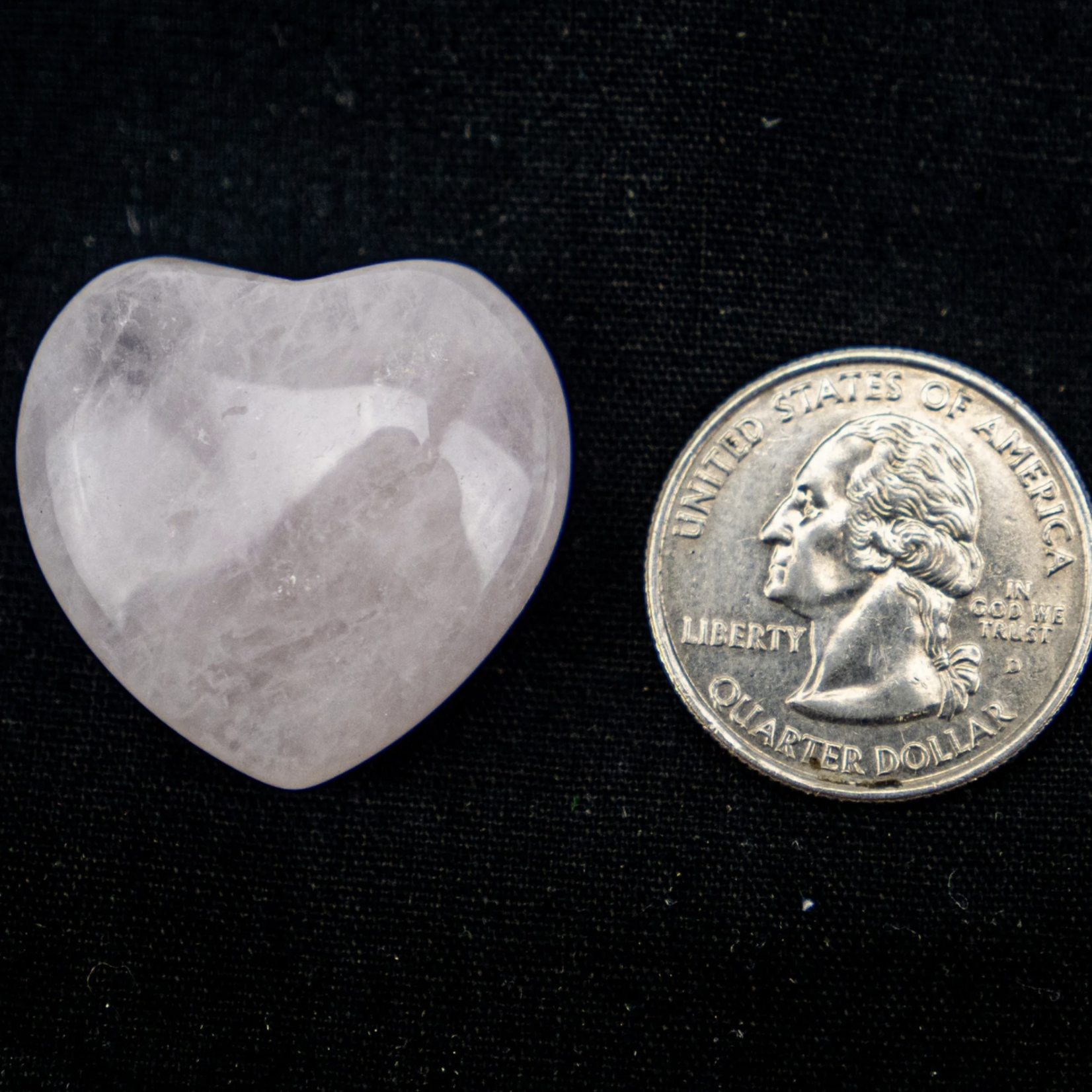 Village - Charleston Pocket Hearts | Rose Quartz | 30mm
