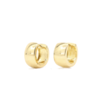 *Wide Classic Huggie Hoop Earrings · Gold