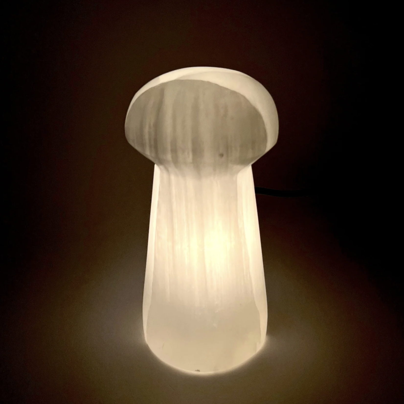 Selenite Mushroom Lamp | 200mm | Morocco