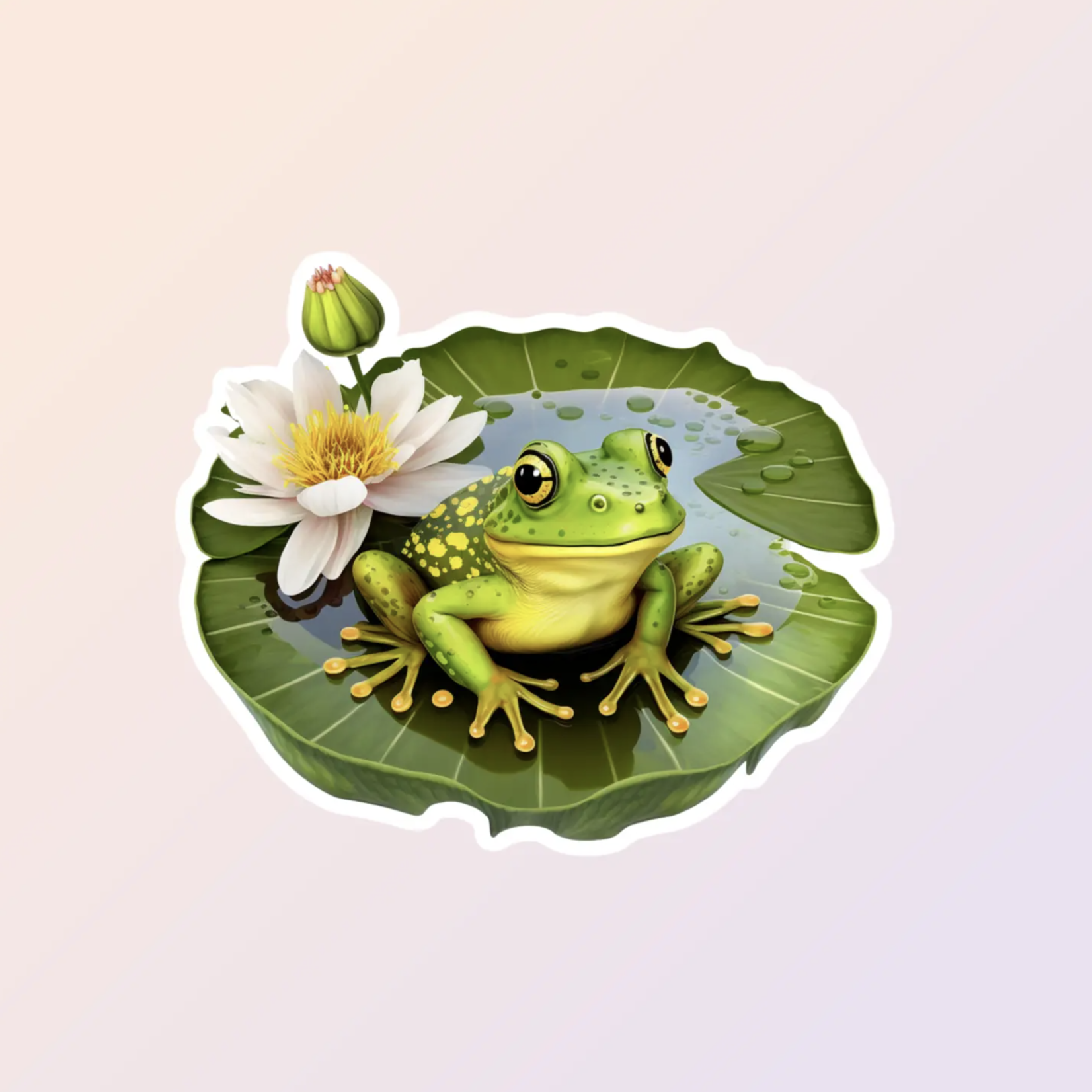Frog Lily Pond Stickers