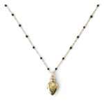 Black Enamel Apothecary Potion Bottle Charm Necklace · Gold