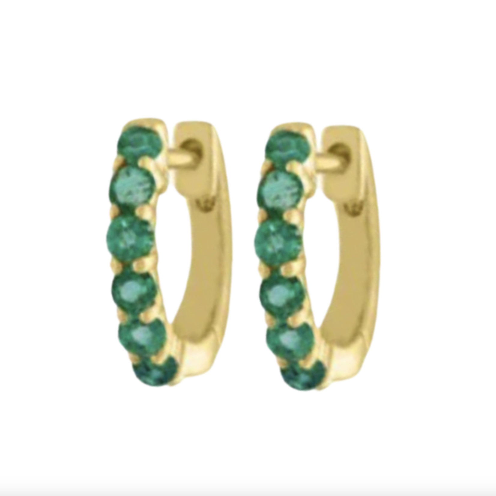 Precious Stone Huggies Rock · 14K ·