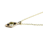Shillay Necklace · Tourmaline & Black Diamond · 14K Gold