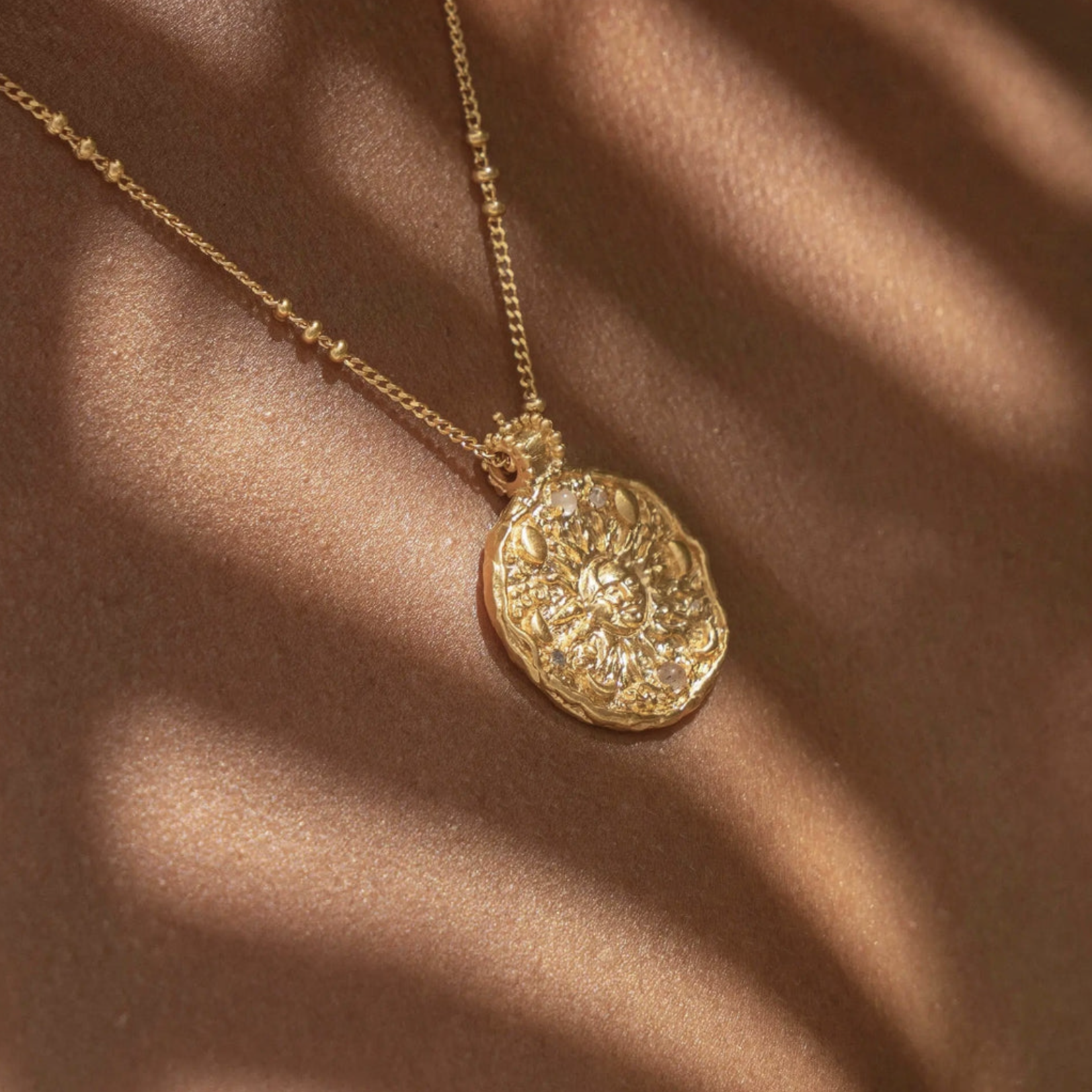 Sun & Moon Necklace · 22K Gold Vermeil