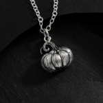 *Pumpkin Necklace · Silver · 18"