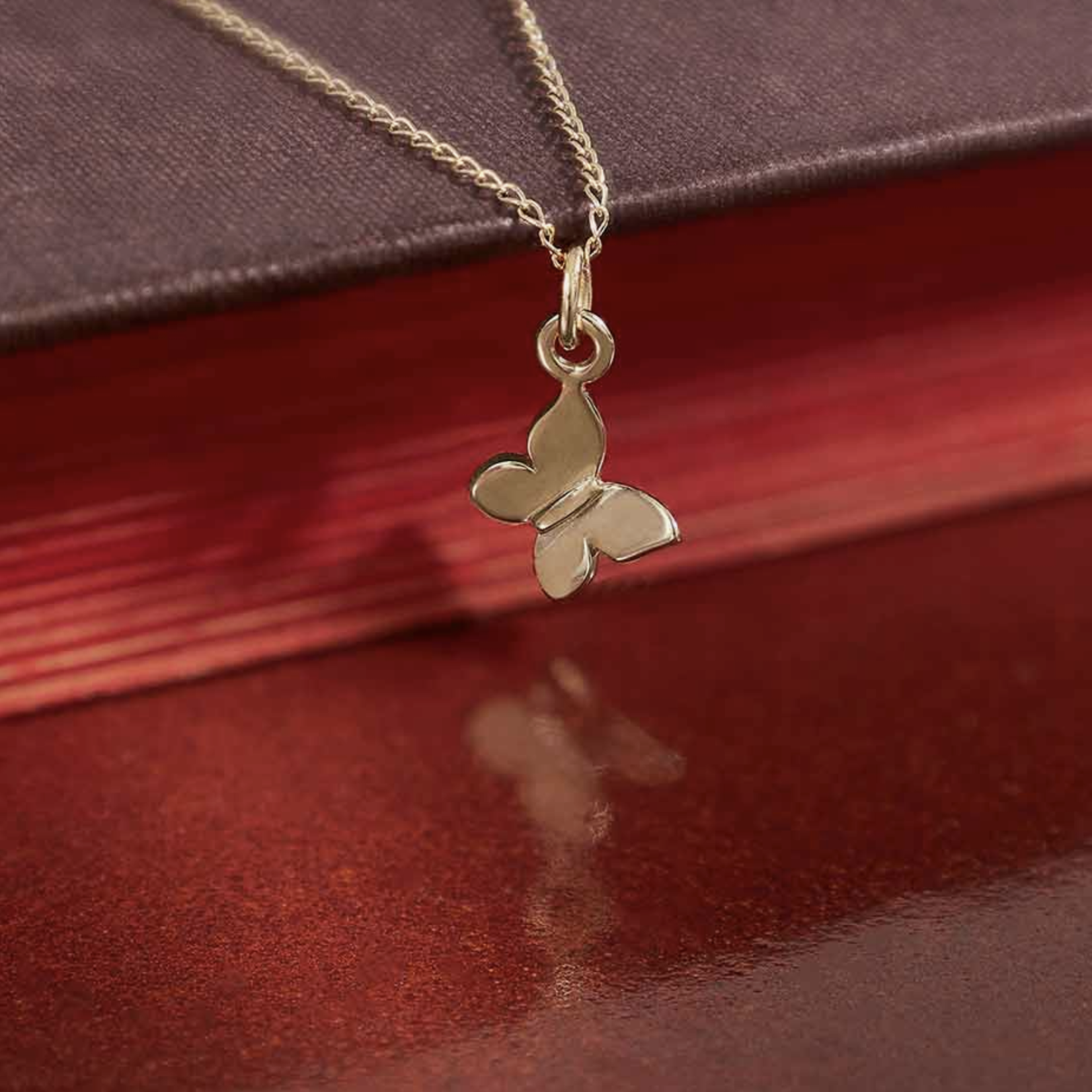Butterfly Charm Necklace · 14K Gold