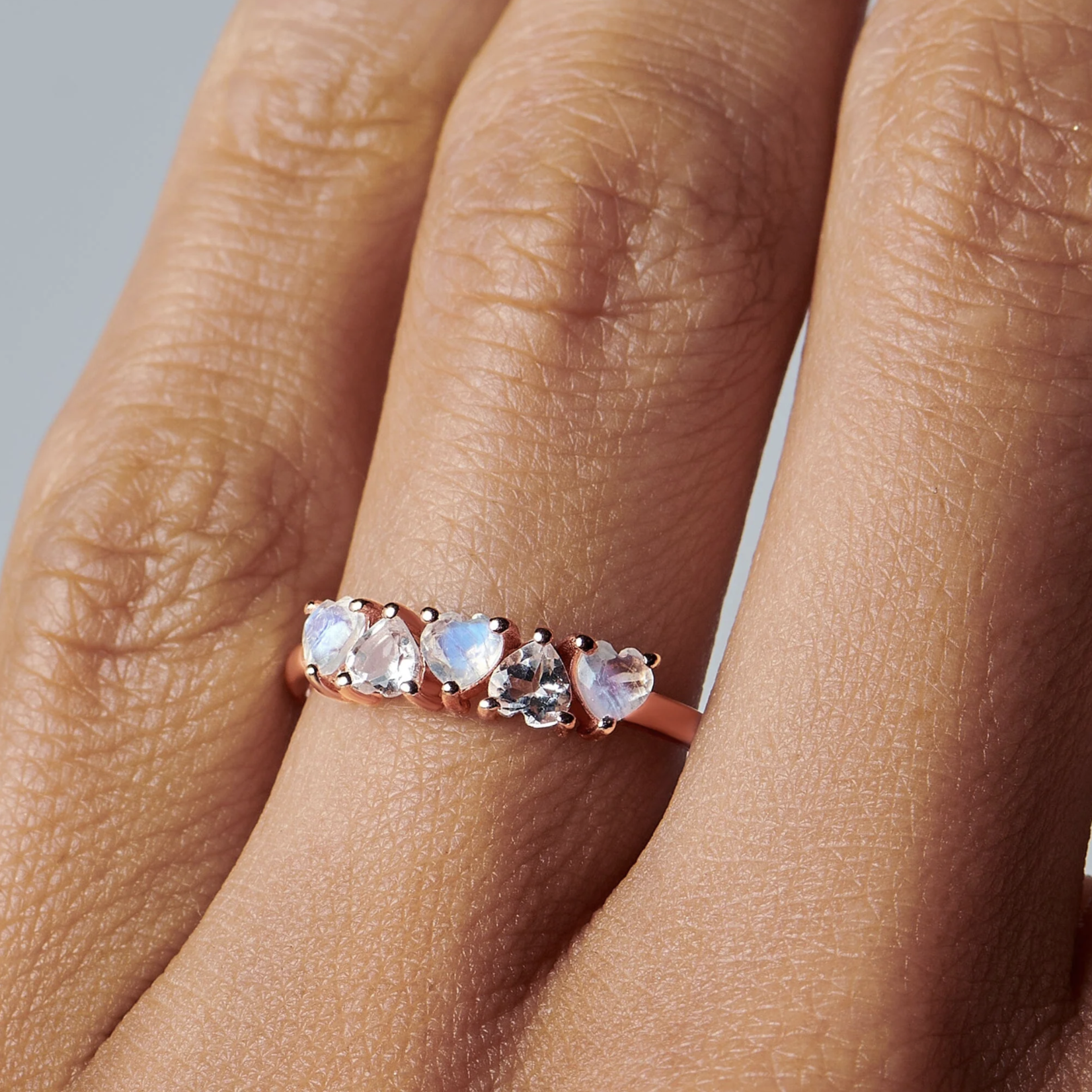 Crush On You Moonstone Ring · Rose Gold ·