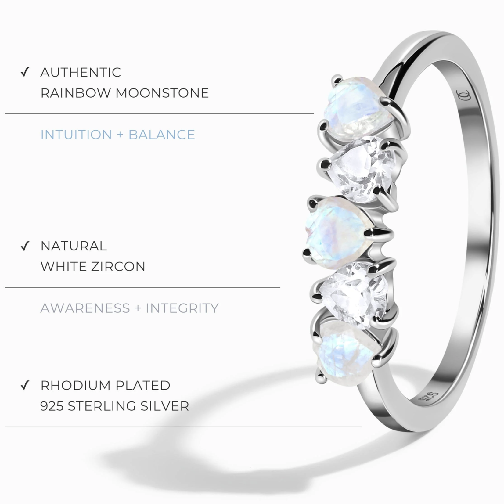 *Crush on You Moonstone Ring · Silver ·