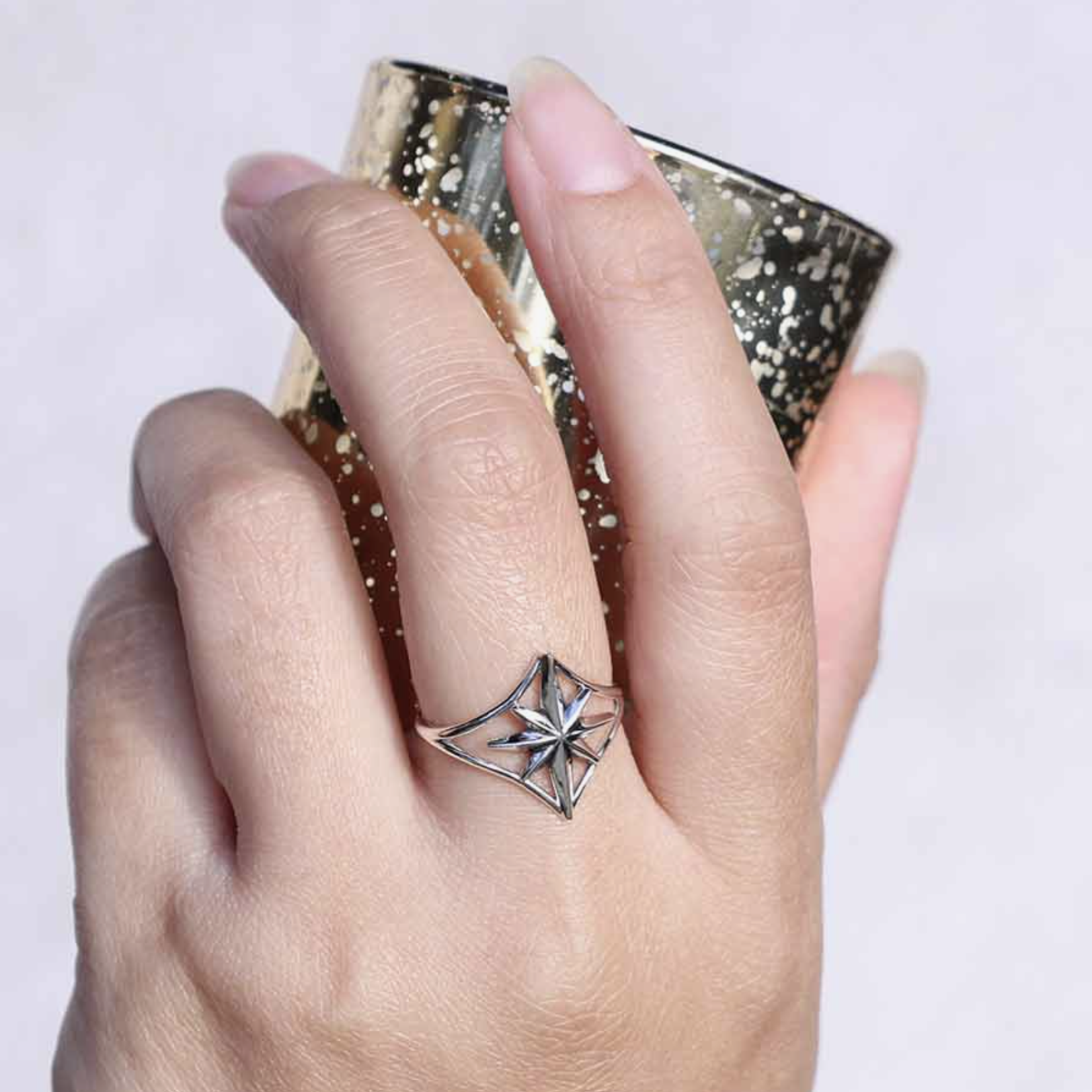 North Star Split Shank Ring · Silver ·