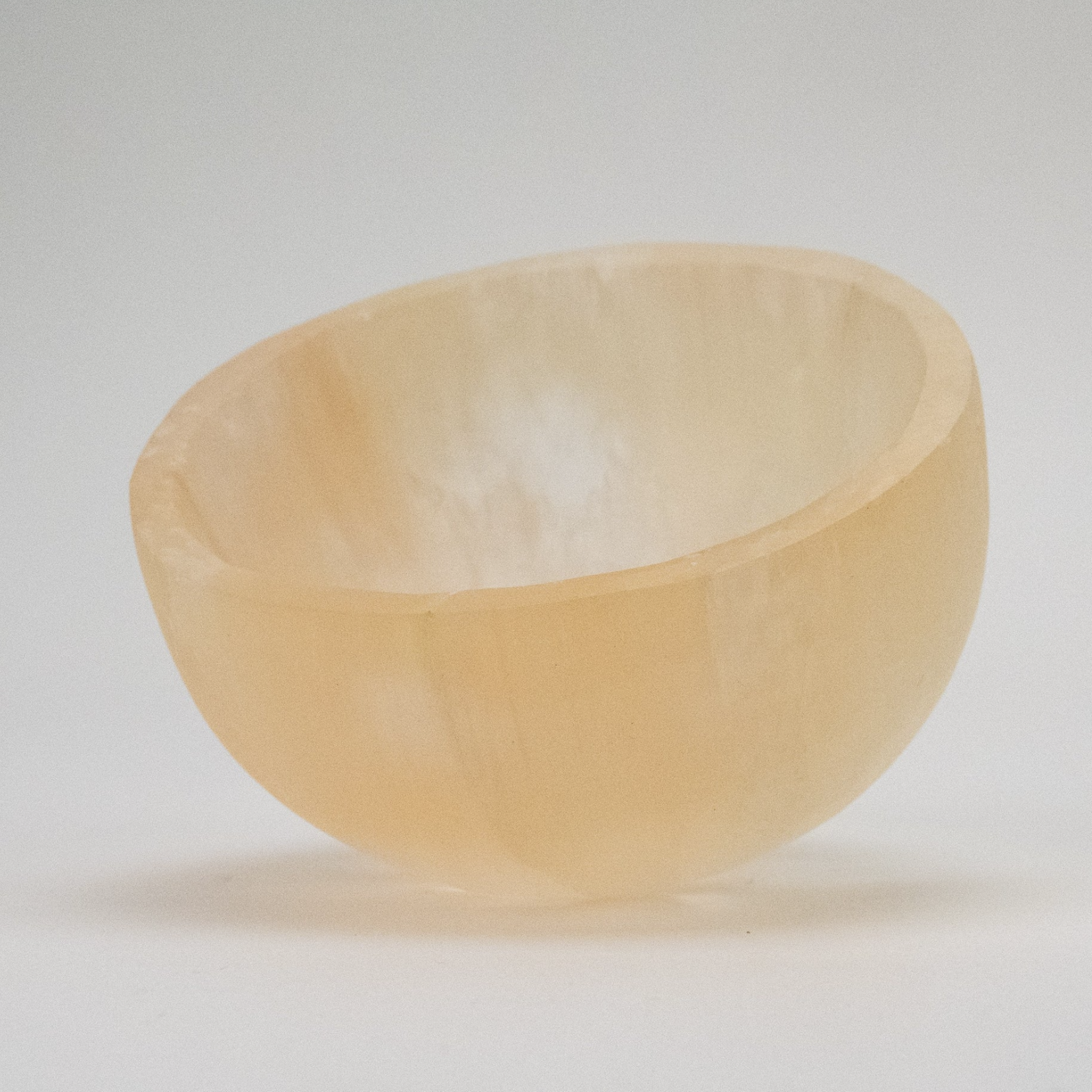 Morocco Minerals Peach Selenite Round Bowl | 4" | Morocco