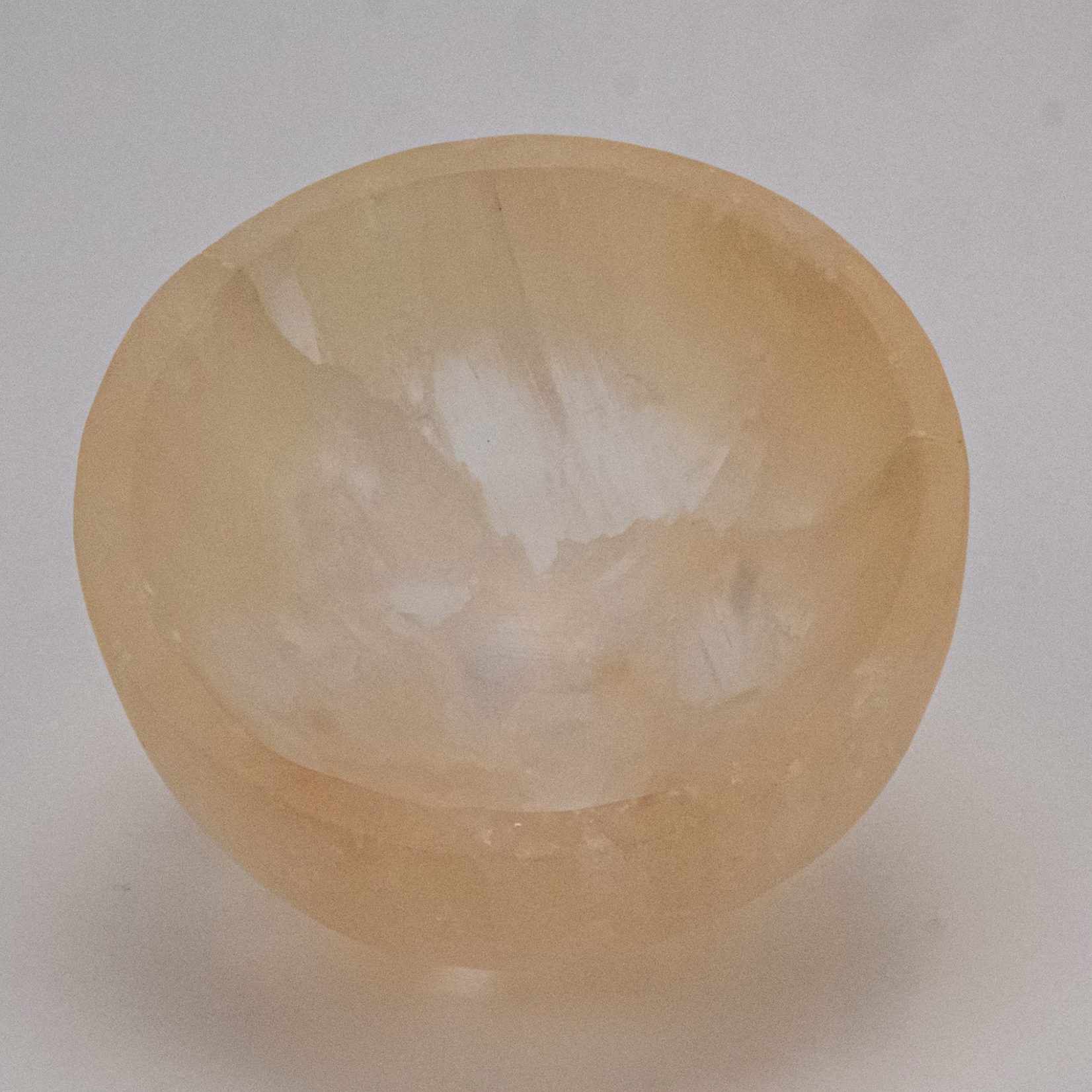 Morocco Minerals Peach Selenite Round Bowl | 4" | Morocco