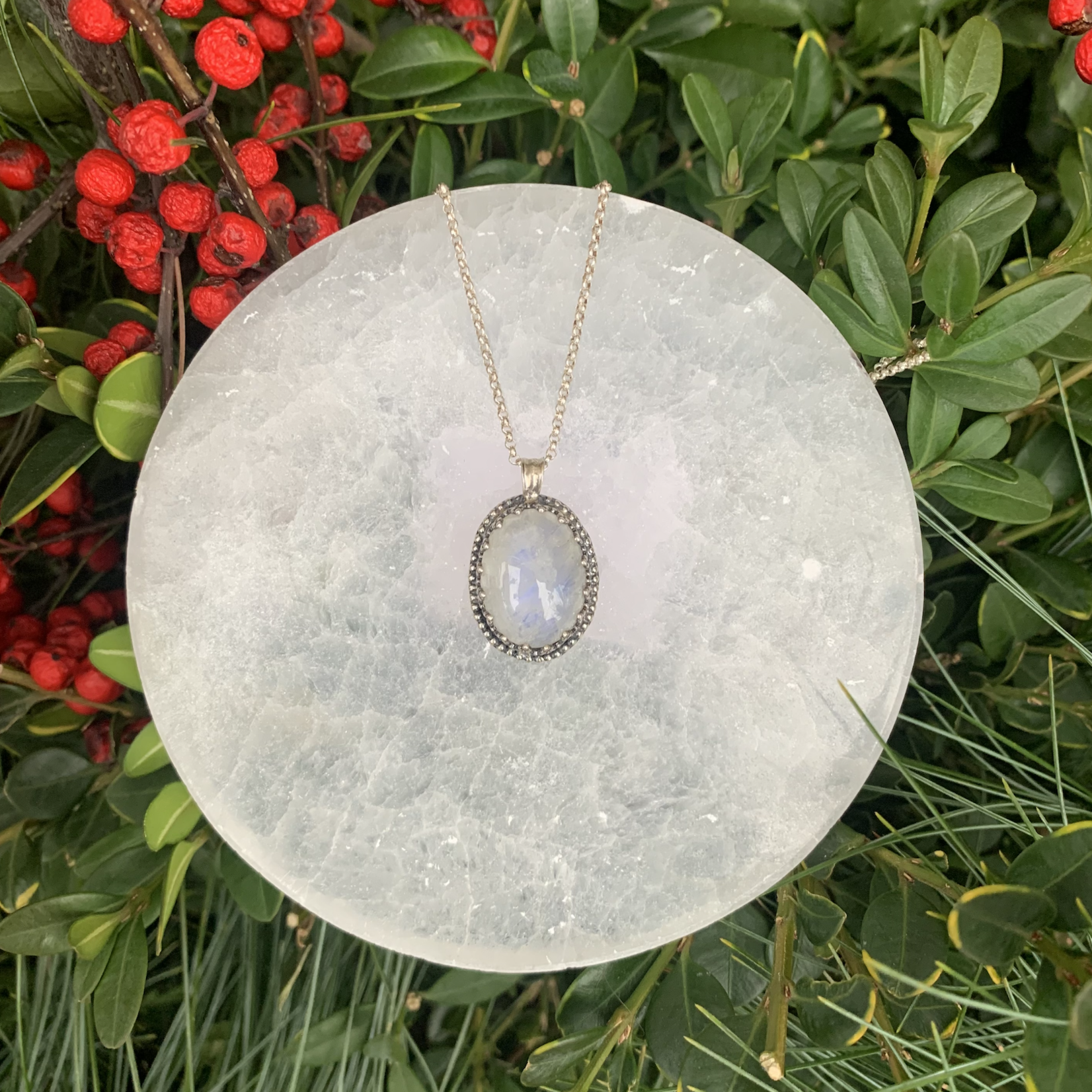 Moonstone Necklace · Silver