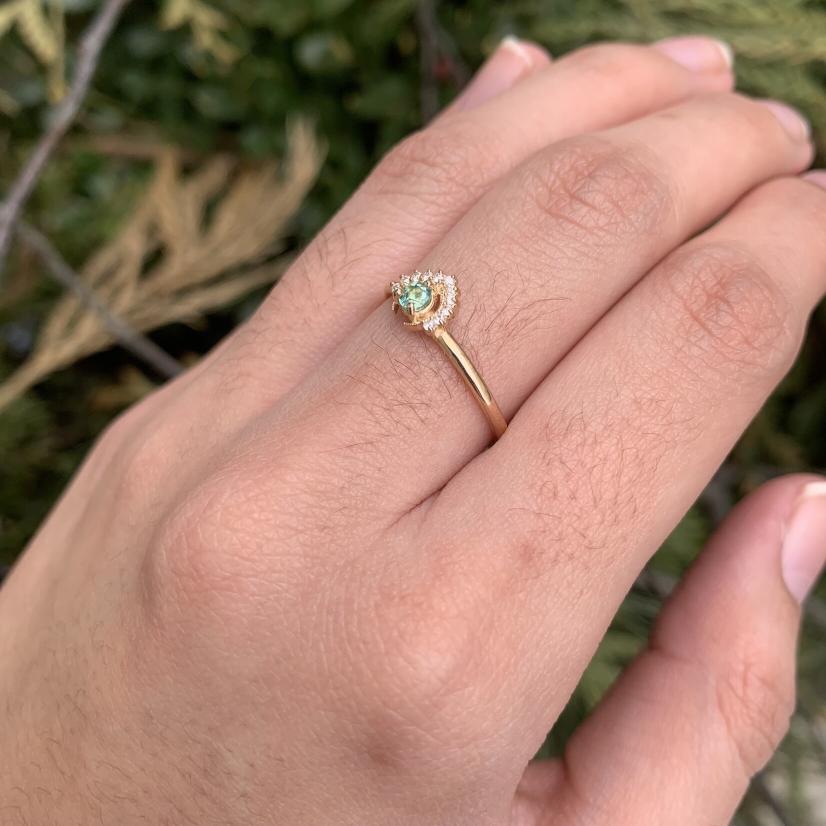 Tosia Diamond Tourmaline Ring · 14K · 7