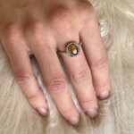 Small Amber Ring · Silver ·