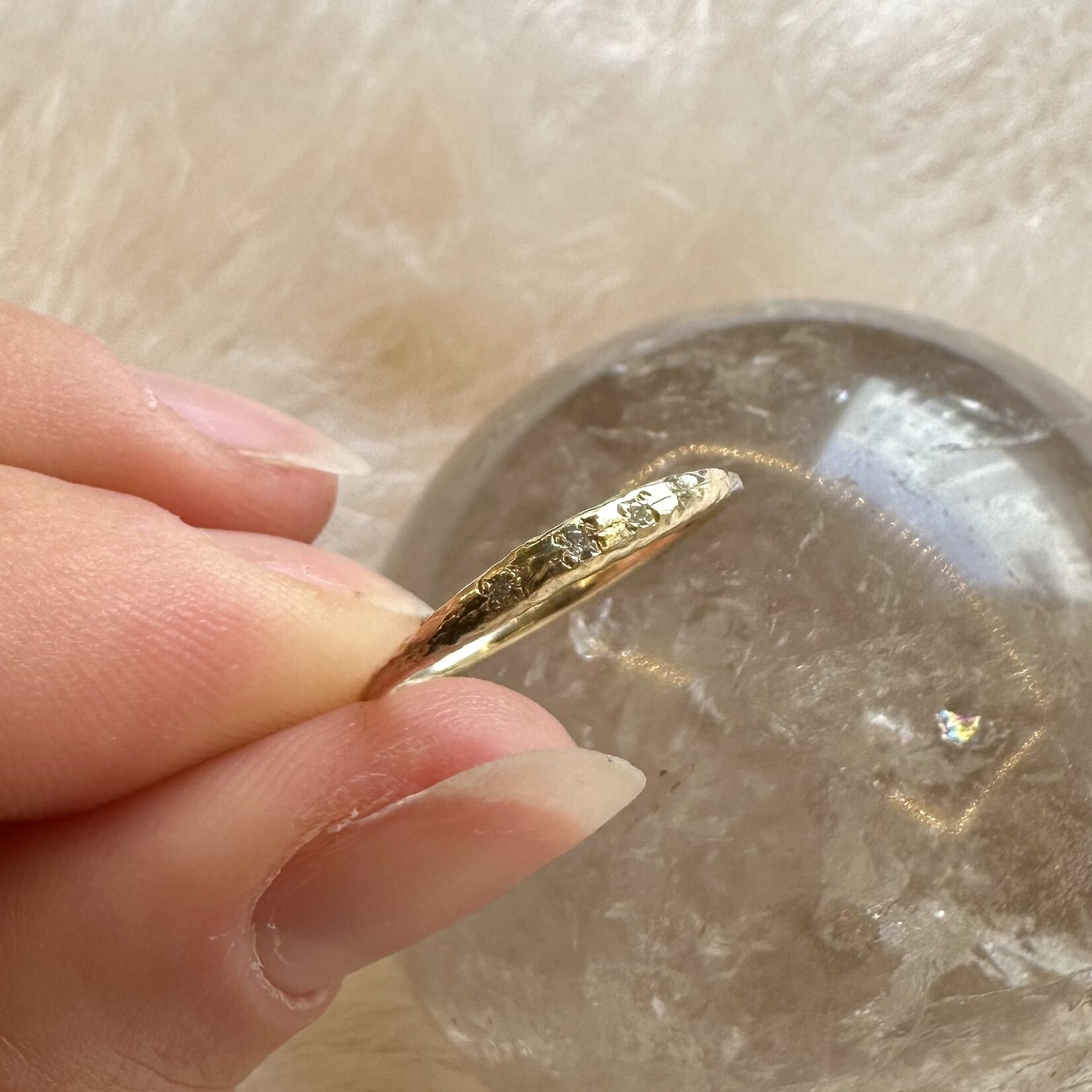 Simple Crescent Moon Ring · 14K ·
