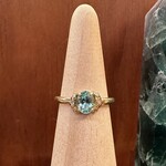 *Pale Emerald Ring with Diamonds · 18K
