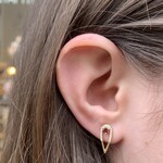 *Pink Tourmaline Peacock Stud Earrings · 14K Gold · Medium