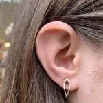 *Pink Tourmaline Peacock Stud Earrings · 14k · Medium