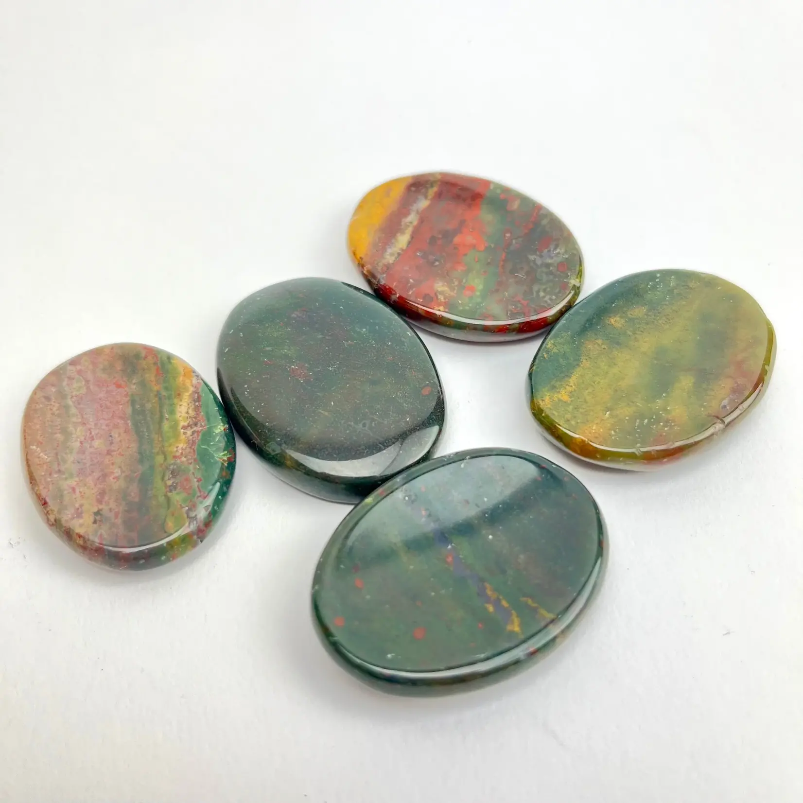 Elite Exports Bloodstone |  Worry Stone | 35-40mm | India