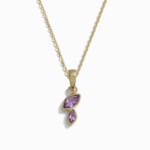 *Double Marquise Amethyst Necklace · 14K Gold Vermeil