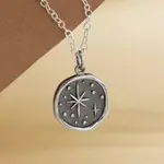 Wax Seal North Star Necklace · Silver · 18"