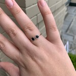 Open Montana Sapphire Ring · Sterling Silver · 9
