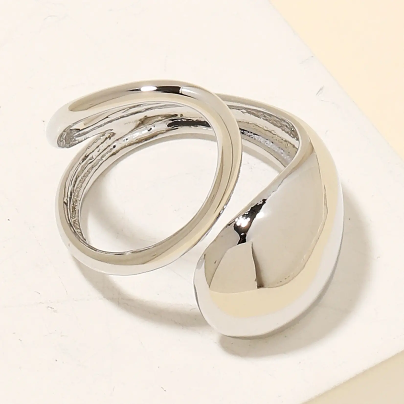 Anarchy Street Polished Rounded Band Ring · Silver